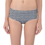 Marble Cracked Pattern Surface Mid-Waist Bikini Bottoms