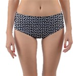 Marble Cracked Pattern Surface Reversible Mid-Waist Bikini Bottoms