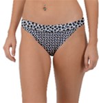 Marble Cracked Pattern Surface Band Bikini Bottoms