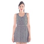 Marble Cracked Pattern Surface Scoop Neck Skater Dress