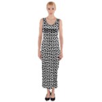 Marble Cracked Pattern Surface Fitted Maxi Dress