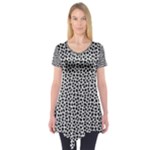 Marble Cracked Pattern Surface Short Sleeve Tunic 