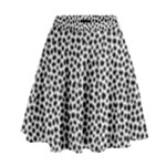 Marble Cracked Pattern Surface High Waist Skirt