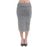 Marble Cracked Pattern Surface Midi Pencil Skirt