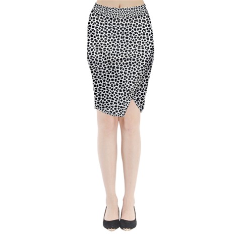 Marble Cracked Pattern Surface Midi Wrap Pencil Skirt from ArtsNow.com