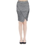 Marble Cracked Pattern Surface Midi Wrap Pencil Skirt