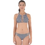 Marble Cracked Pattern Surface Perfectly Cut Out Bikini Set