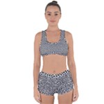 Marble Cracked Pattern Surface Racerback Boyleg Bikini Set