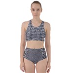 Marble Cracked Pattern Surface Racer Back Bikini Set