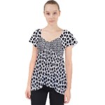 Marble Cracked Pattern Surface Lace Front Dolly Top