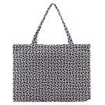 Marble Cracked Pattern Surface Zipper Medium Tote Bag