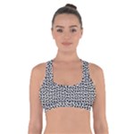 Marble Cracked Pattern Surface Cross Back Sports Bra