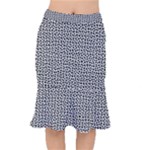 Marble Cracked Pattern Surface Short Mermaid Skirt