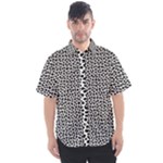 Marble Cracked Pattern Surface Men s Short Sleeve Shirt