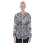 Marble Cracked Pattern Surface Womens Long Sleeve Shirt