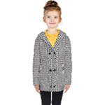 Marble Cracked Pattern Surface Kids  Double Breasted Button Coat