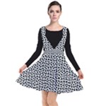 Marble Cracked Pattern Surface Plunge Pinafore Dress