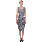 Marble Cracked Pattern Surface Sleeveless Pencil Dress