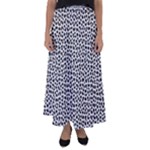 Marble Cracked Pattern Surface Flared Maxi Skirt