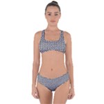 Marble Cracked Pattern Surface Criss Cross Bikini Set