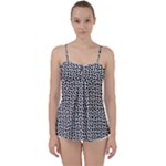 Marble Cracked Pattern Surface Babydoll Tankini Top