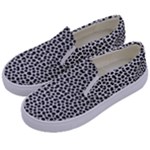 Marble Cracked Pattern Surface Kids  Canvas Slip Ons