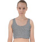 Marble Cracked Pattern Surface Velvet Racer Back Crop Top