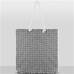 Marble Cracked Pattern Surface Full Print Rope Handle Tote (Large)