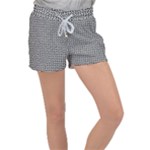 Marble Cracked Pattern Surface Women s Velour Lounge Shorts