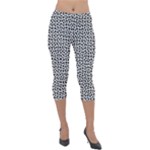 Marble Cracked Pattern Surface Lightweight Velour Capri Leggings 