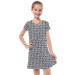 Marble Cracked Pattern Surface Kids  Cross Web Dress