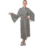 Marble Cracked Pattern Surface Maxi Velvet Kimono