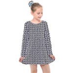 Marble Cracked Pattern Surface Kids  Long Sleeve Dress