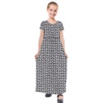 Marble Cracked Pattern Surface Kids  Short Sleeve Maxi Dress