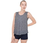 Marble Cracked Pattern Surface Bubble Hem Chiffon Tank Top