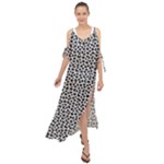 Marble Cracked Pattern Surface Maxi Chiffon Cover Up Dress