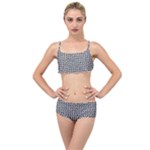 Marble Cracked Pattern Surface Layered Top Bikini Set