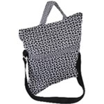 Marble Cracked Pattern Surface Fold Over Handle Tote Bag