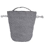 Marble Cracked Pattern Surface Drawstring Bucket Bag