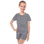 Marble Cracked Pattern Surface Kids  Mesh T-Shirt and Shorts Set