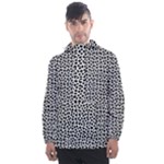 Marble Cracked Pattern Surface Men s Front Pocket Pullover Windbreaker