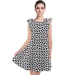 Marble Cracked Pattern Surface Tie Up Tunic Dress