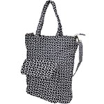 Marble Cracked Pattern Surface Shoulder Tote Bag