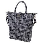 Marble Cracked Pattern Surface Buckle Top Tote Bag