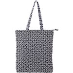 Marble Cracked Pattern Surface Double Zip Up Tote Bag