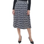 Marble Cracked Pattern Surface Classic Velour Midi Skirt 