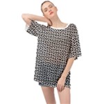 Marble Cracked Pattern Surface Oversized Chiffon Top