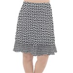 Marble Cracked Pattern Surface Fishtail Chiffon Skirt