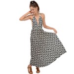 Marble Cracked Pattern Surface Backless Maxi Beach Dress