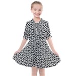 Marble Cracked Pattern Surface Kids  All Frills Chiffon Dress